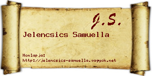 Jelencsics Samuella névjegykártya